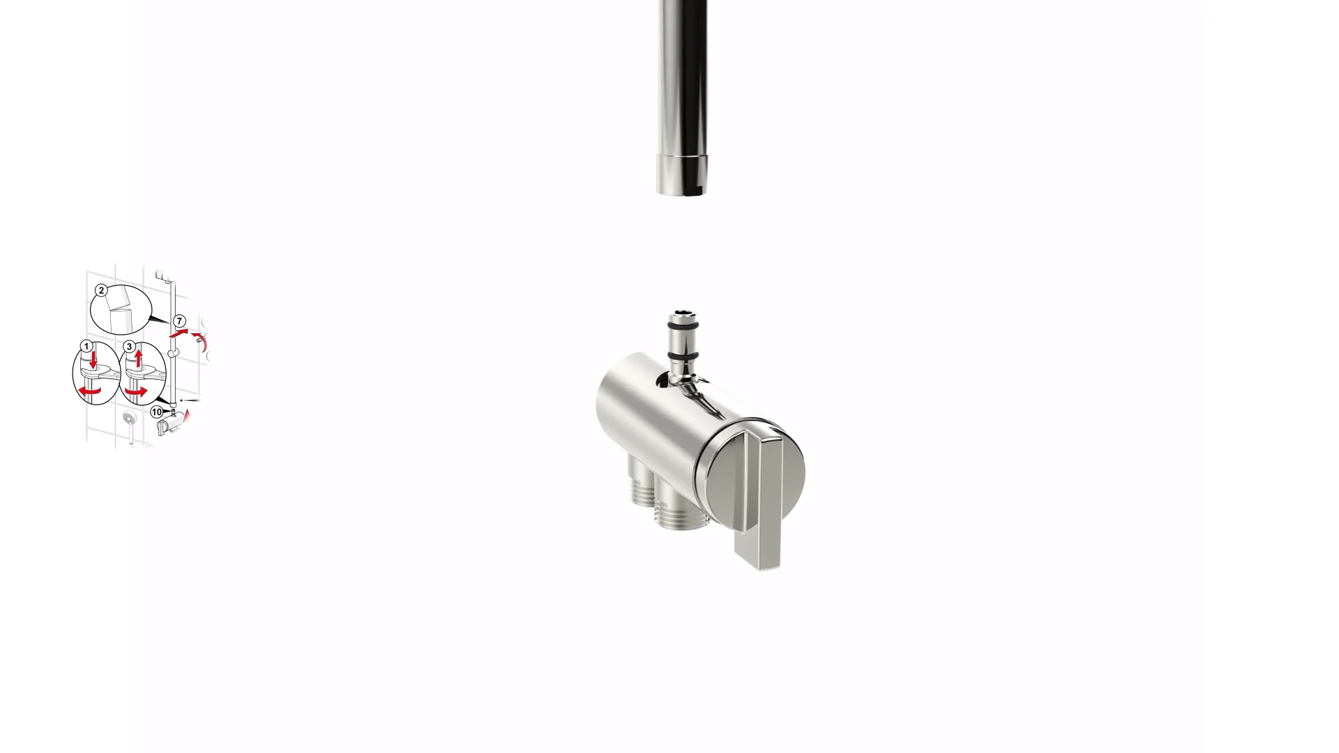 Nova MICRA - Thermostatic faucet Diverter Installation